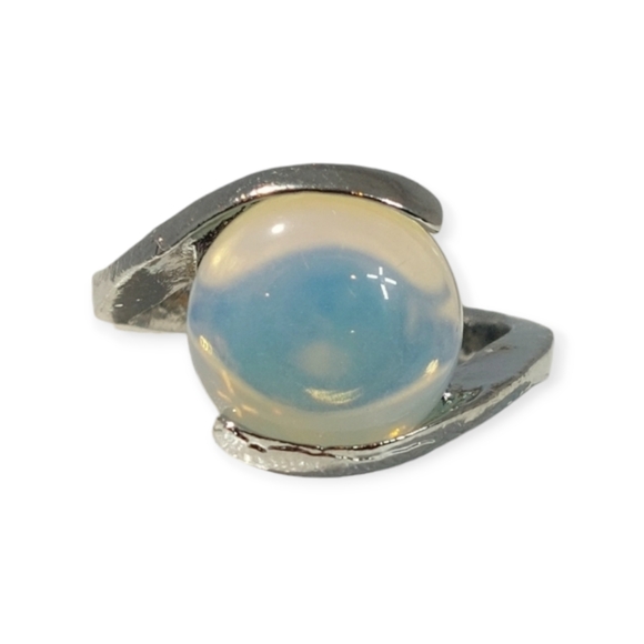 Jewelry - 2 For $20 Sale Fashion Jewelry Ring Size 7.5 Crystal Iridescent Gemstone Silver